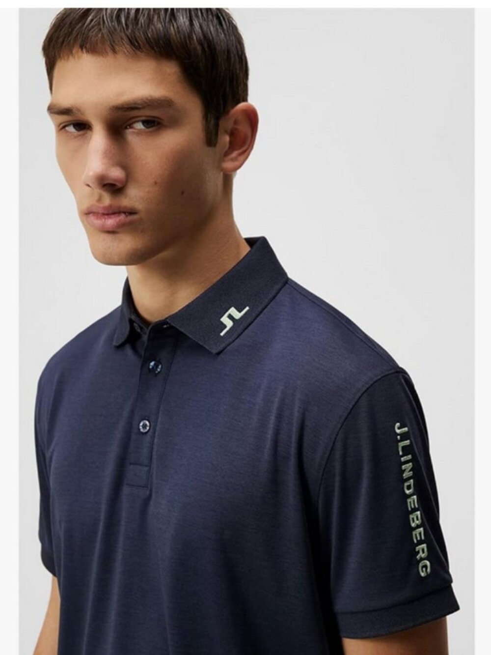 J.Lindeberg Mens Tour Tech Regular Fit Stretch Golf Polo Shirt